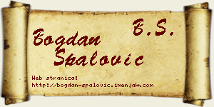 Bogdan Spalović vizit kartica